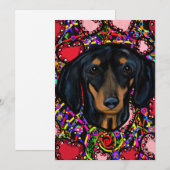 DACHSUND FEIERTAGSKARTE (Vorne/Hinten)