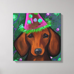 DACHSUND LEINWANDDRUCK