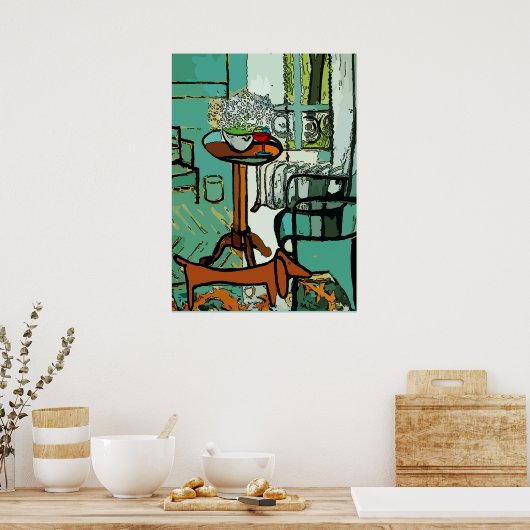 Dachsund, Matisse Style Poster (Küche)