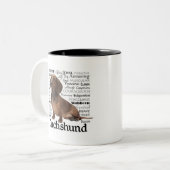 Dachsund-Merkmal-Tasse Zweifarbige Tasse (Vorderseite Links)