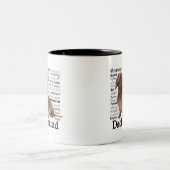 Dachsund-Merkmal-Tasse Zweifarbige Tasse (Mittel)