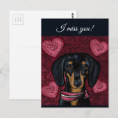 DACHSUND POSTKARTE (Vorne/Hinten)
