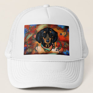 DACHSUND SÜDWESTLICHE KUNST TRUCKERKAPPE