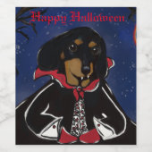 DACHSUND WEINETIKETT (Einzelnes Label)