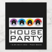 Dachsymbole, Party Weinetikett (Einzelnes Label)
