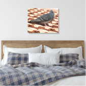 Dachtaube Canvas Print Leinwanddruck (Insitu (Schlafzimmer))