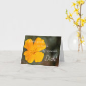 Dachte gerade an mein Lieblingsmensch: Dich! Karte (Gelbe Blume)