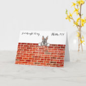 DACHTE GERADE, dass ich HALLO!! SAGEN würde! Karte (Gelbe Blume)