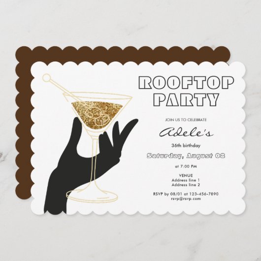 Dachterrasse Sky Bar Lounge Traumstrecke Airolo - Einladung (Vorne/Hinten)