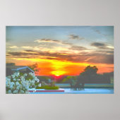 Dachterrasse Sonnenuntergang 2295 Art Print Poster (Vorne)