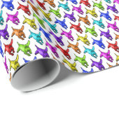 Dachund Fantasy Gift Wrap Geschenkpapier (Rolleneckpunkt)