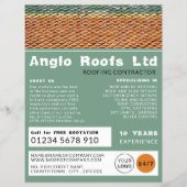 Dachziegel, Dachziegel, Dachdecker-Werbung Flyer (Vorne)