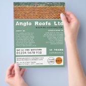 Dachziegel, Dachziegel, Dachdecker-Werbung Flyer (Hand)