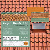 Dachziegel, Dachziegel, Dachdecker-Werbung Flyer