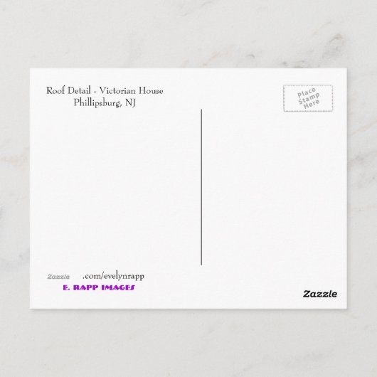 Dachziegel Postkarte (Rückseite)