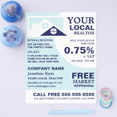 Dachziegel, Realtor, Anwesen Agent Werbung Flyer (Einzeln)