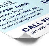 Dachziegel, Realtor, Anwesen Agent Werbung Poster (Ecke)