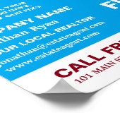 Dachziegel, Realtor, Anwesen Agent Werbung Poster (Ecke)