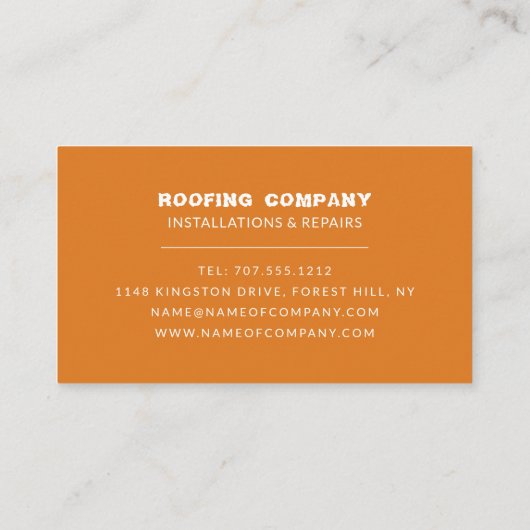 Dachziegel, Roofer, Dachdecker Visitenkarte (Rückseite)