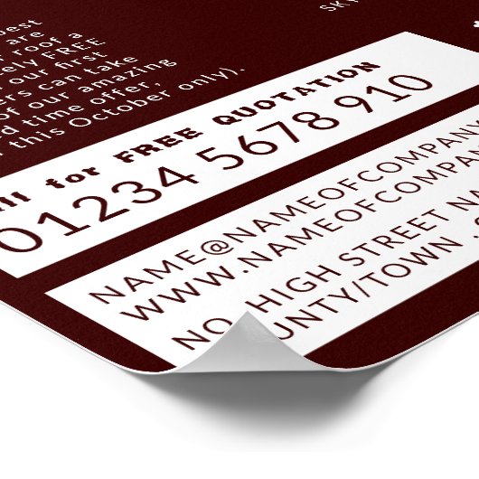 Dachziegel, Roofer, Dachdeckerwerbung Poster (Ecke)