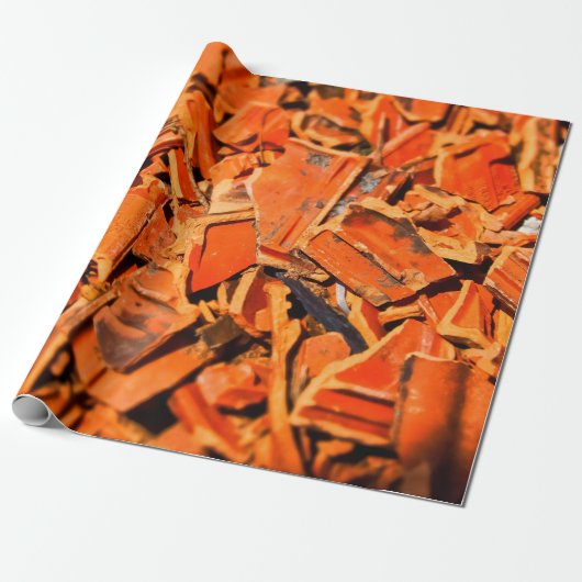 Dachziegel, rote Dachpaneele Geschenkpapier (Ungerollt)