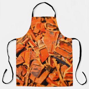 Dachziegel, rote Dachpaneele Schürze