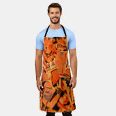 Dachziegel, rote Dachpaneele Schürze (Getragen)