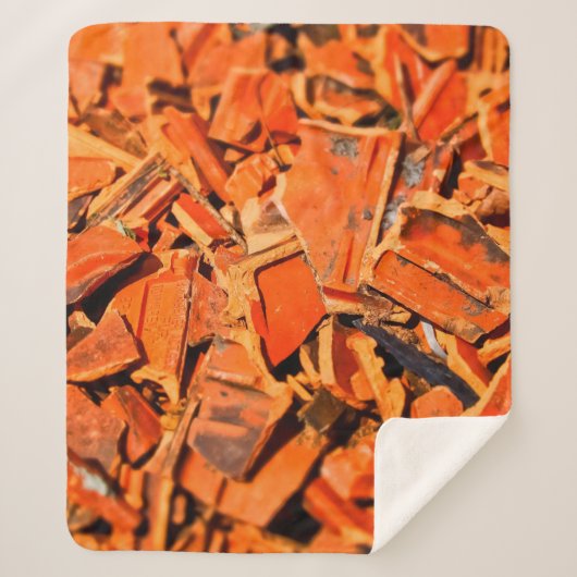 Dachziegel, rote Dachpaneele Sherpadecke (Vorderseite)