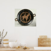 Dachzifferbecher mit roter Figur Poster (Küche)