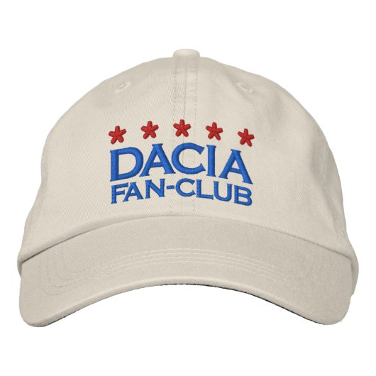 DACIA FAN-CLUB - 001 BESTICKTE KAPPE (Vorderseite)