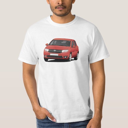 Dacia Sandero Illustration - Rot T-Shirt (Vorderseite)