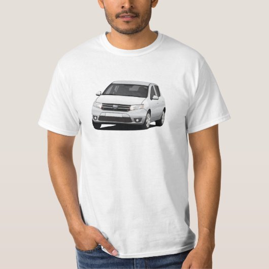Dacia Sandero Illustration - silbernes Grau T-Shirt (Vorderseite)