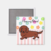 DACKEL 1 MAGNET (Vorderseite/Rückseite)