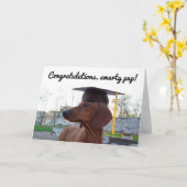 Dackel 2017 Graduation Cap & Charm Hund Smarty Karte (Gelbe Blume)