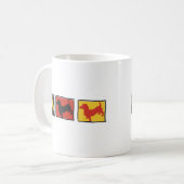 Dackel-3-BOX Kaffeetasse (Vorderseite Links)