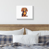 DACKEL 3 LEINWANDDRUCK (Insitu (Schlafzimmer))