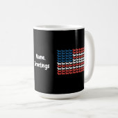 Dackel 4. Juli American Flag Patriotic Kaffeetasse (VorderseiteRechts)
