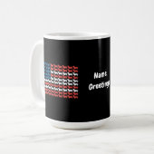 Dackel 4. Juli American Flag Patriotic Kaffeetasse (Vorderseite Links)