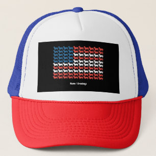 Dackel 4. Juli American Flag Patriotic Truckerkappe