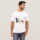 Dackel 4. Juli Hund Lover Men USA Flag T-Shirt (Vorne ganz)