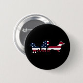 Dackel 4. Juli Patriotische Dackel Hunde Button (Vorne & Hinten)