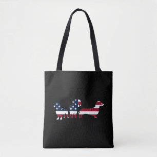 Dackel 4. Juli Patriotische Dackel Hunde Tasche