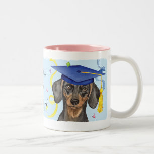 Dackel-Absolvent Zweifarbige Tasse