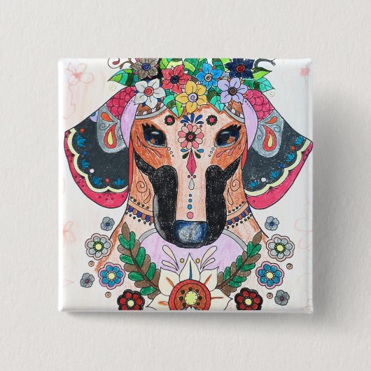 Dackel Abzeichen Button (Vorderseite)