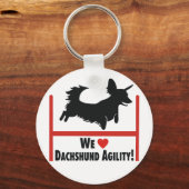Dackel Agility Liebe Schlüsselanhänger (Vorderseite)