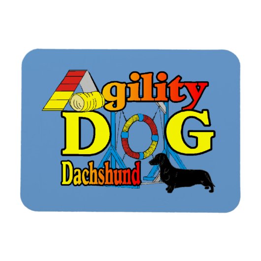 Dackel_Agility Magnet (Horizontal)