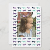 Dackel aka Dackel Hund zum Geburtstag Einladung (Rückseite)