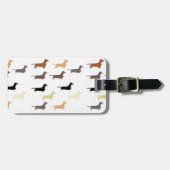 Dackel alle Farbsilos Gepäckanhänger (Vorderseite horizontal)