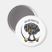 Dackel alles über mich magnet (Vorderseite/Rückseite)