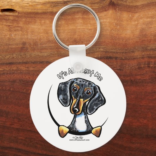 Dackel alles über mich schlüsselanhänger (Vorderseite)